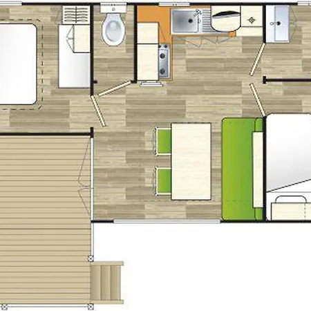 Camping Mobil 6 Personnes Avec Accès Handicapé - Api-1-52-1018 *
