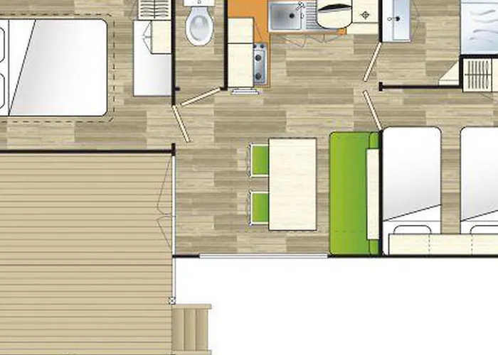 Camping Mobil 6 Personnes Avec Accès Handicapé - Api-1-52-1018 *